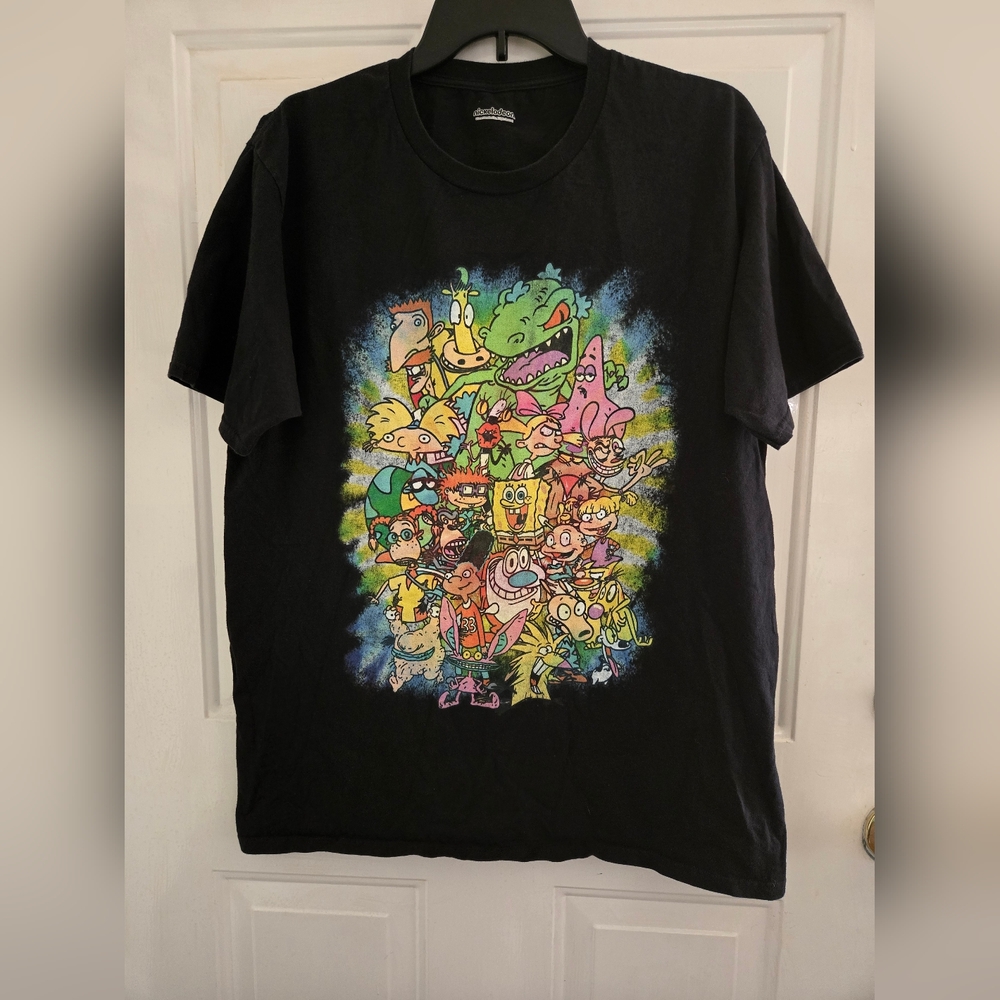 Nickelodeon Characters Short Sleeve Mens Xl